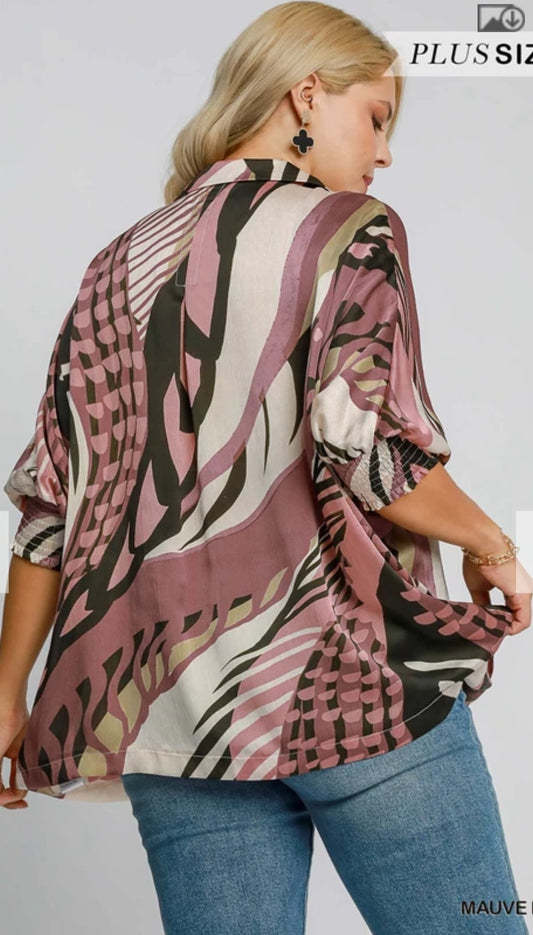 Melody Ladies Plus Size Blouse - Dolman Sleeve