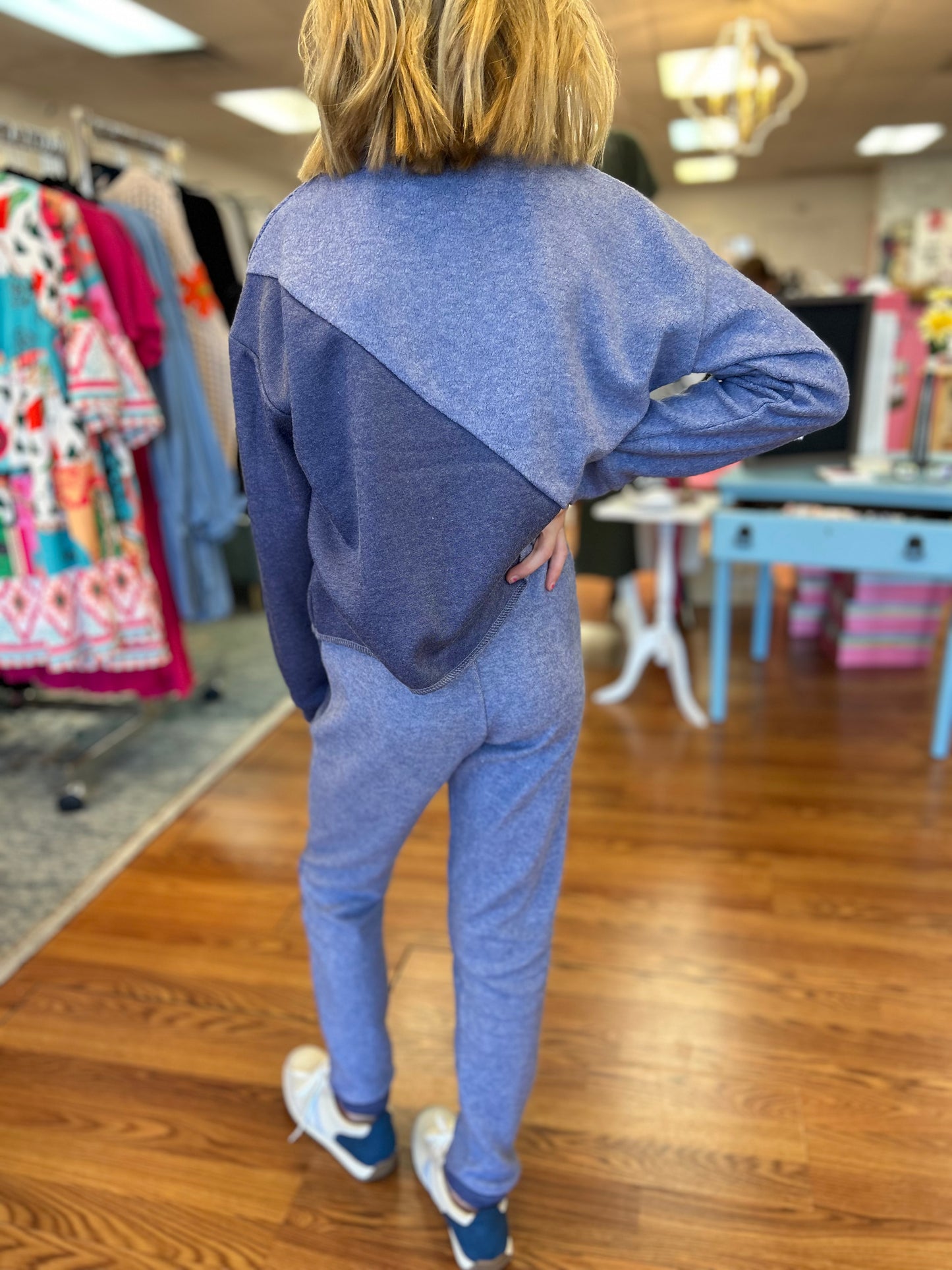 AC407 - Girls Blue Sherpa Sweatshirt