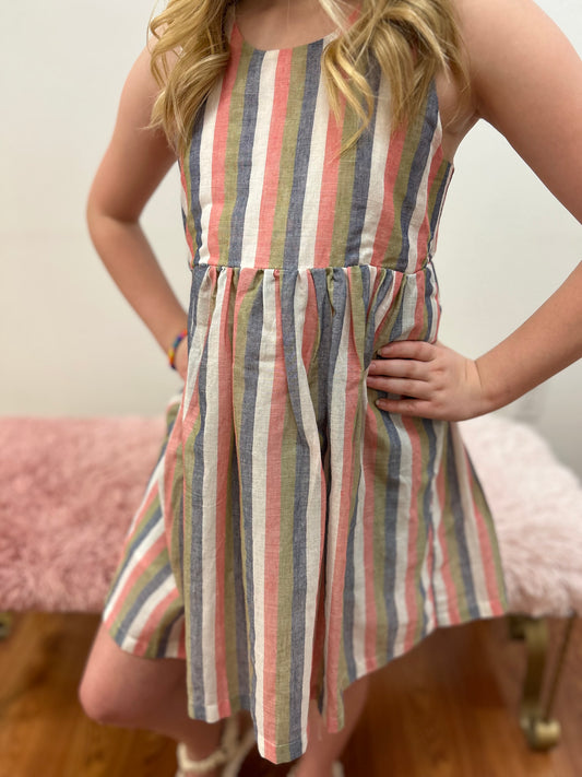 Vig Girls Striped Sundress