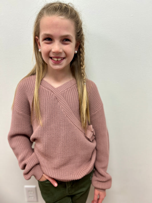 Vignette Girls Crossover V-neck Sweater