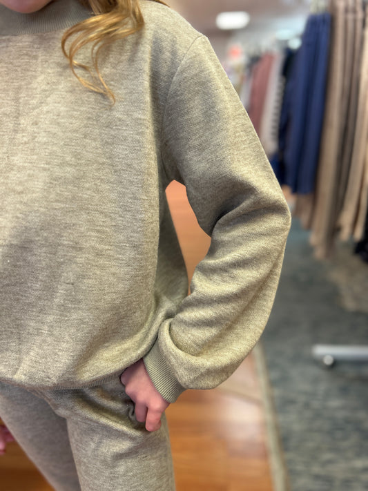 Vignette Girls Pewter Metallic Sweatshirt