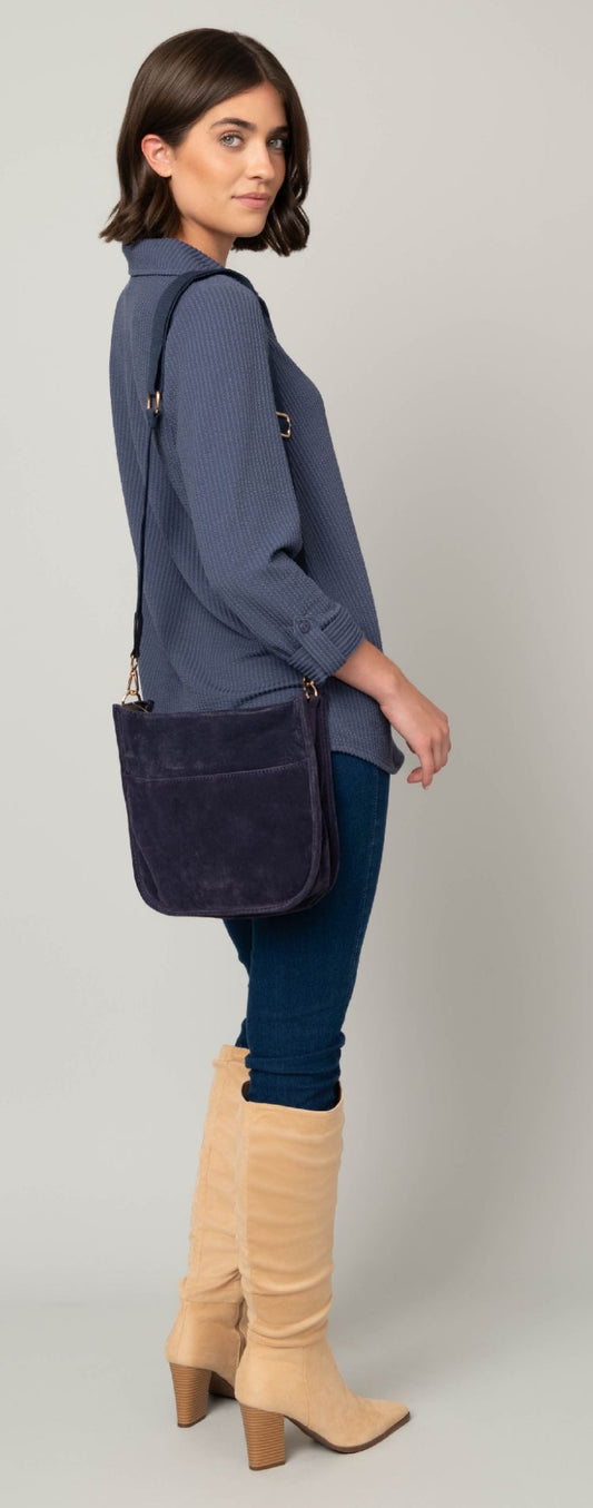 Bijou Faux Suede Crossbody