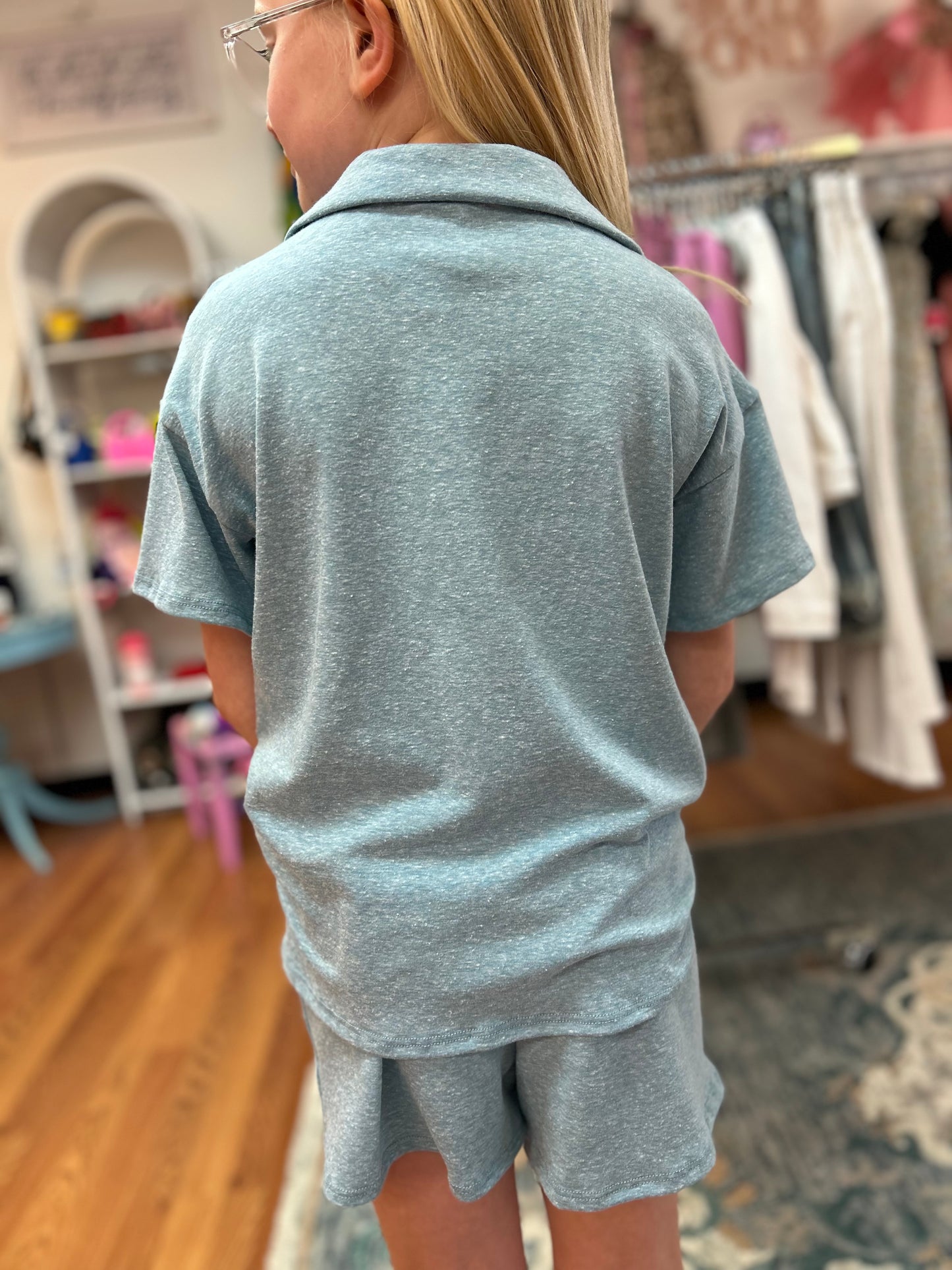 GG - Girls Slub Knit Collared Top