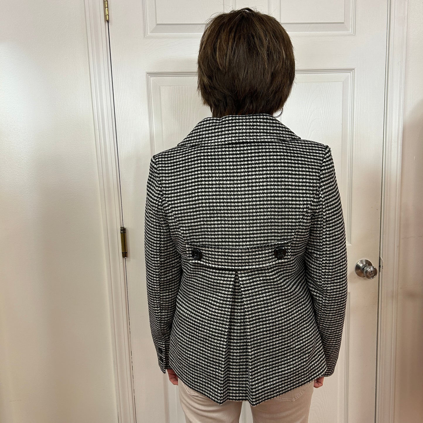 Houndstooth Jacket - Classic Double Breasted Style