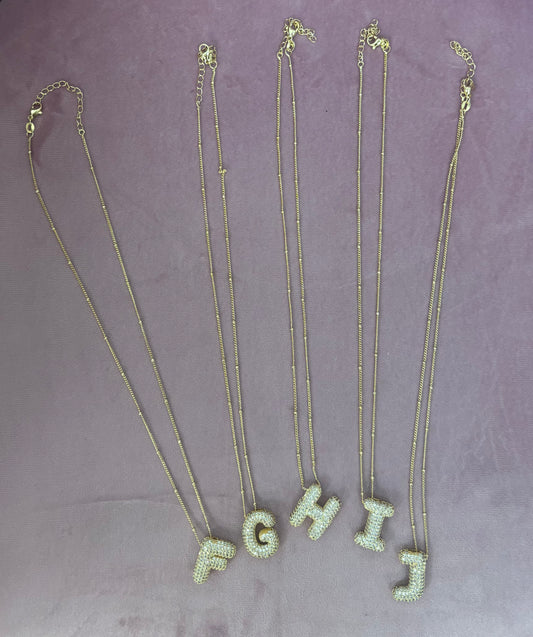KTJ Bubble Initial Necklaces