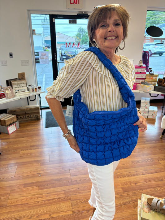 Quilted Puffer Hobo Bag