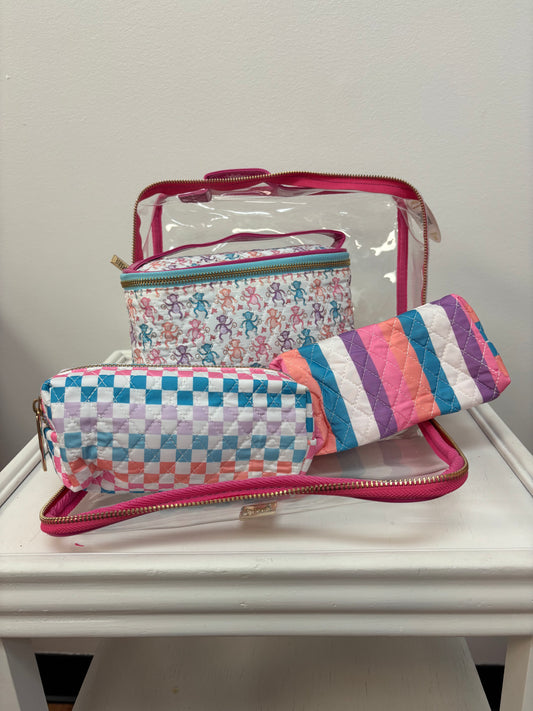 Jane Marie Girls BaNaNa Clear Toiletry Bag with Inserts