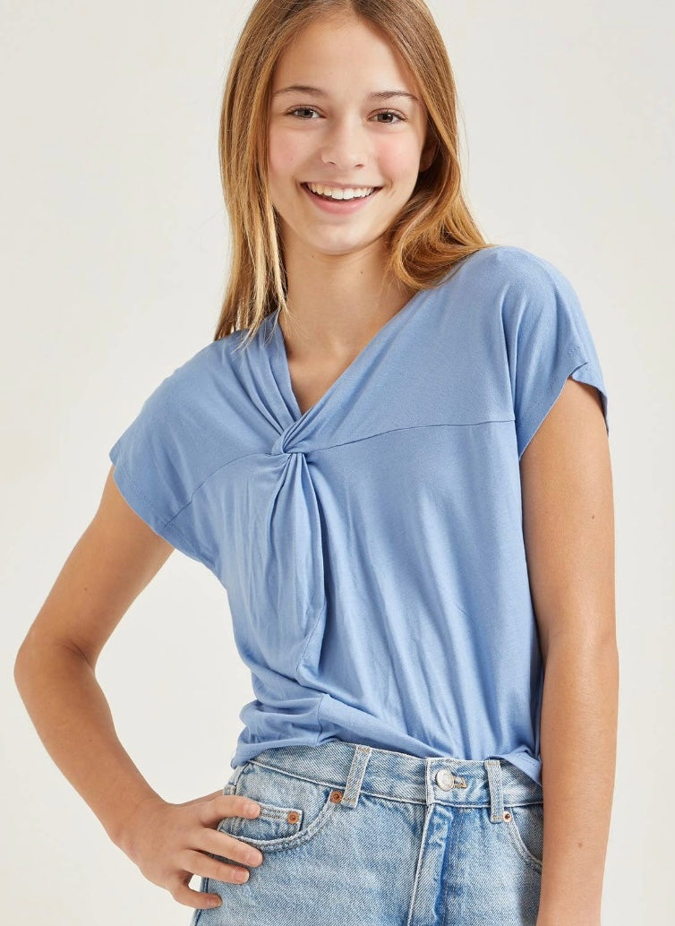 GG-Girls Twisted Knot Dolman Sleeve Tee (Just Kidding Around)