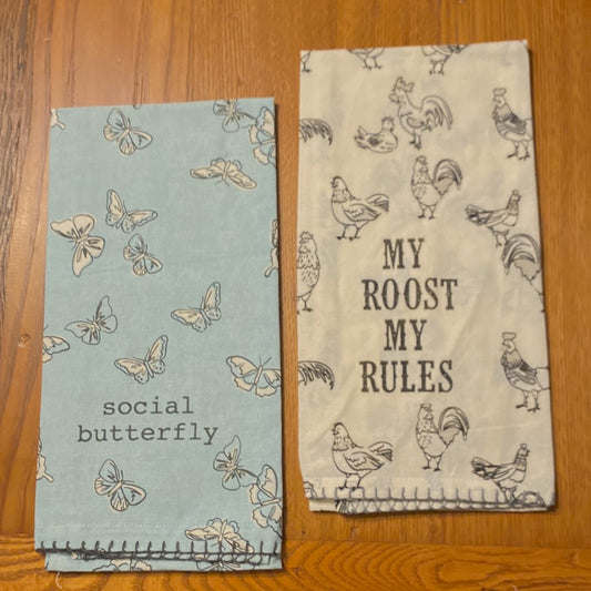 SJ Decorative Tea Towels - Fun Prints with Sayings