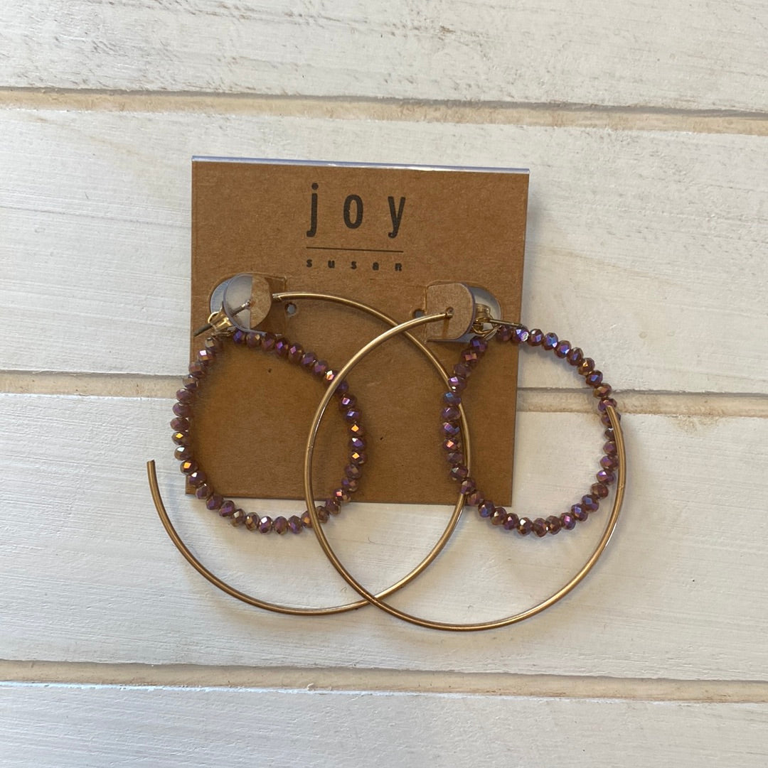 Joy - Gold Rose Double Hoop Earrings (Gina B’s)