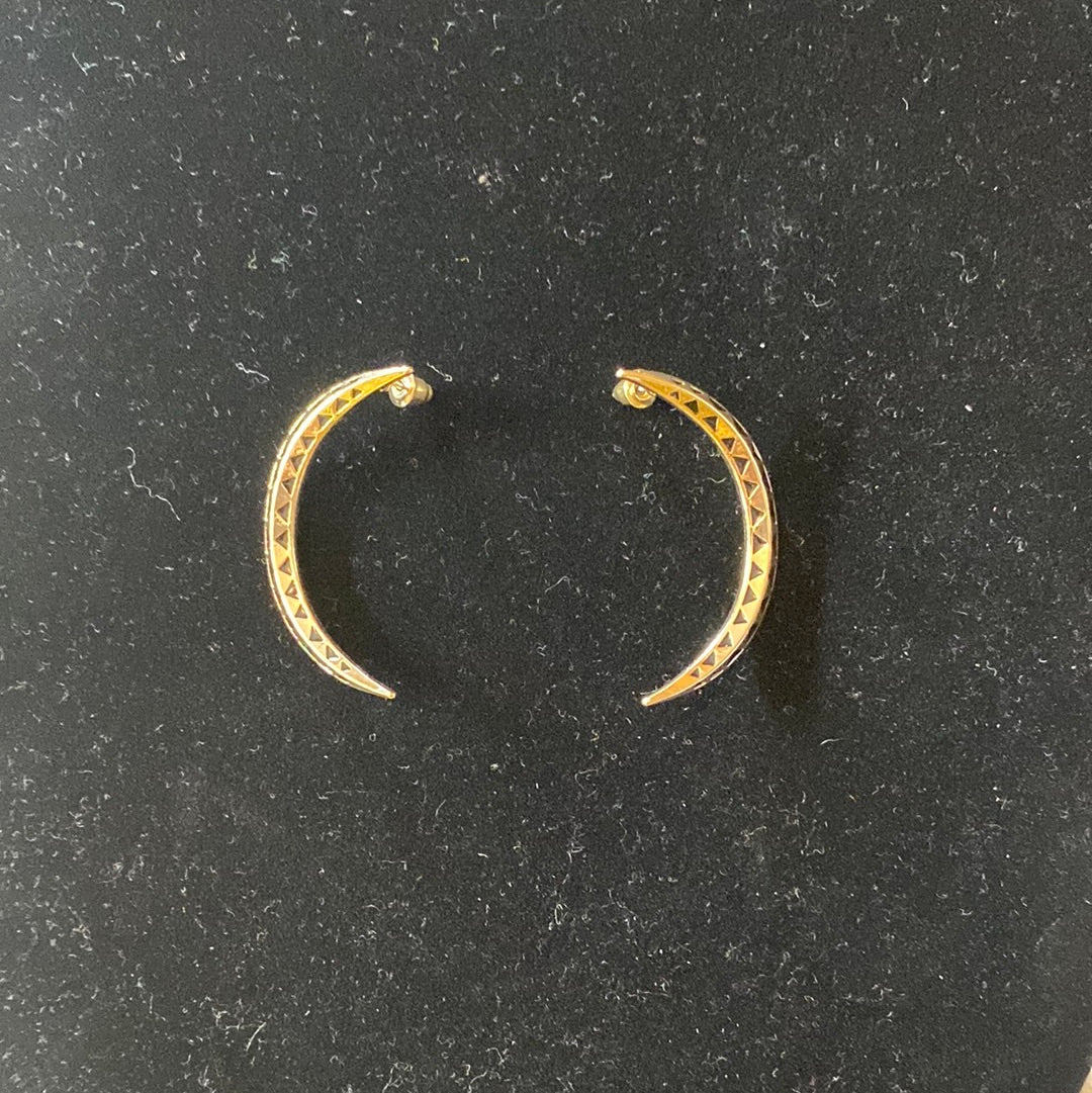 MK-Gold Half Moon Dangle Earrings (Gina B's)