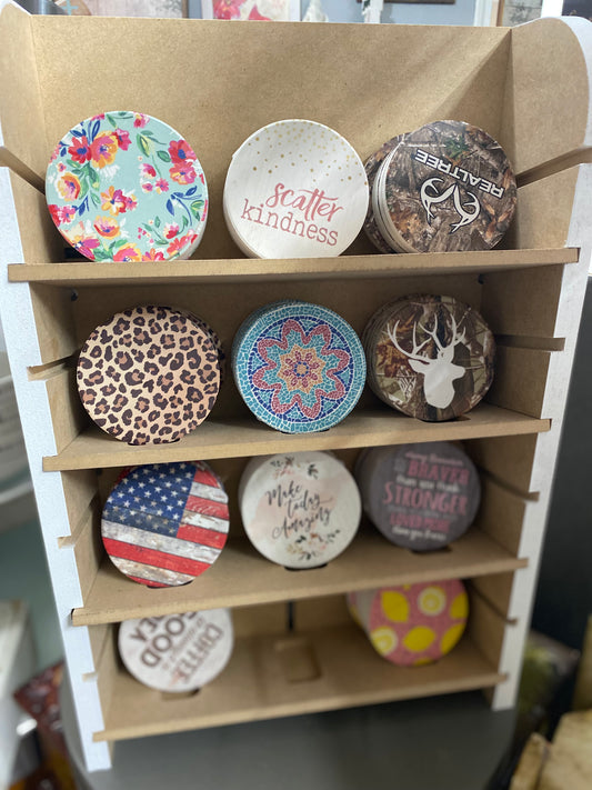 PGD Car Coasters - Absorbent Ceramic