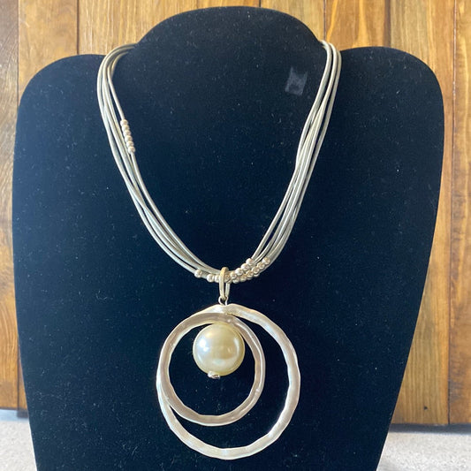MK-Mixed Media Pearl Necklace (Gina B's)