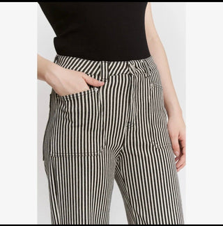 Mica Denim Super High-Rise Striped Straight Leg Jeans - All About Me Boutique