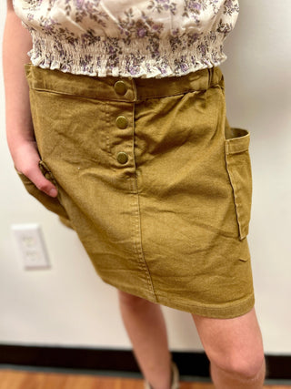 Vignette Girls Brown Denim Skirt - All About Me Boutique