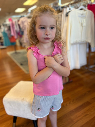 Girls Seersucker Shorts by Area Code 407 - All About Me Boutique
