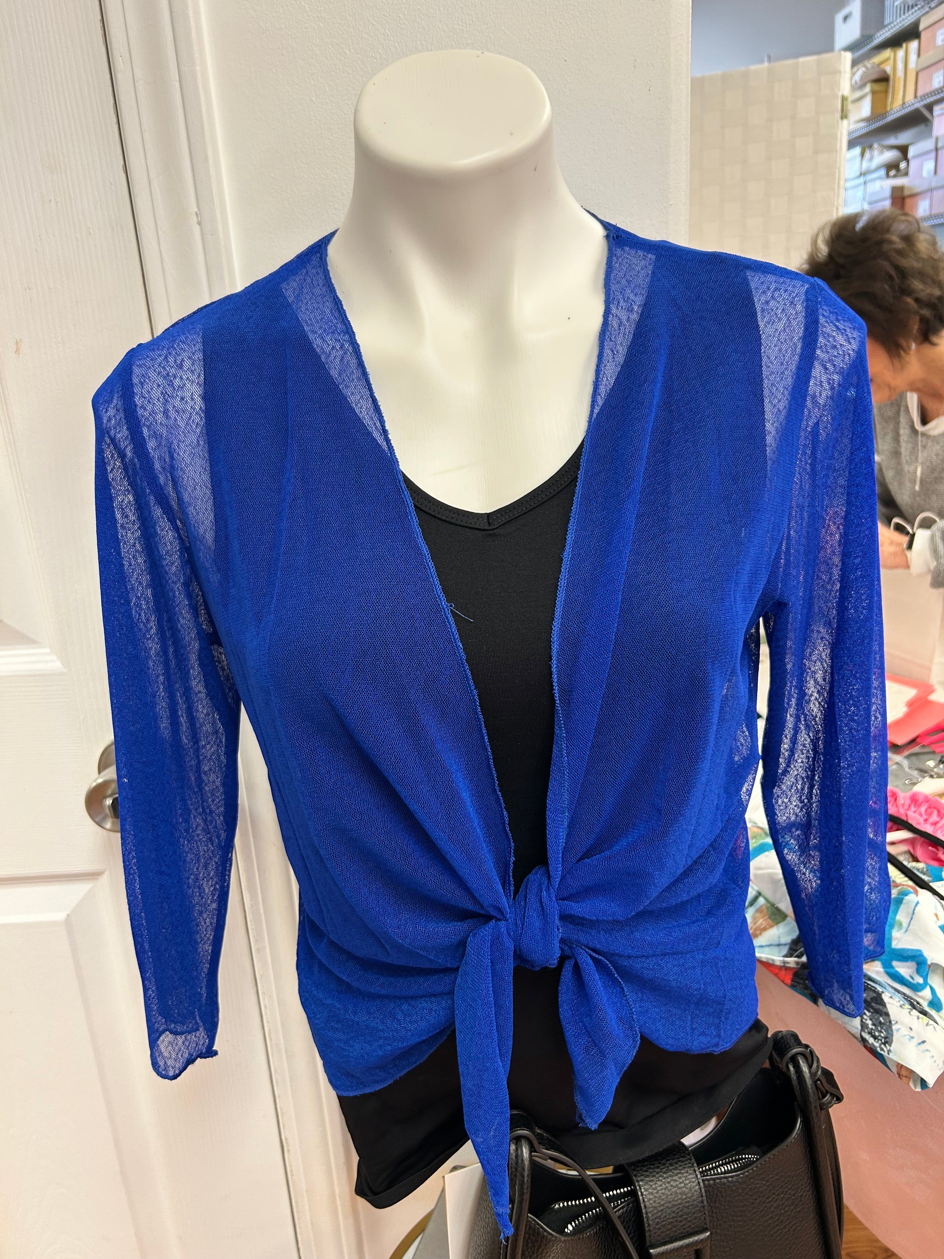 Tie Front Mesh Bolero