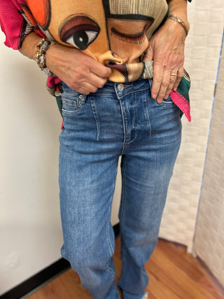 Mica Denim High Rise Wide Leg Jeans