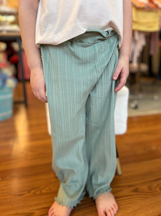 Girls Rib Knit Flared Legging by Mayoral - All About Me Boutique