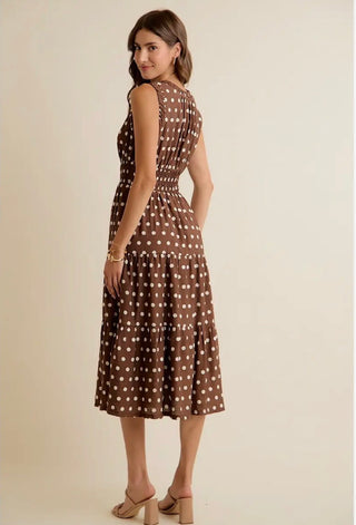 So Me Polka Dot Midi Dress