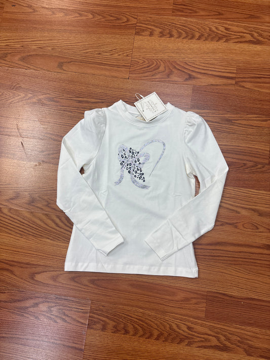 Creamie Girls Heart and Bow Animal Print Tee