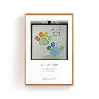Demdaco Rainbow Paw Prints on My Heart Suncatcher