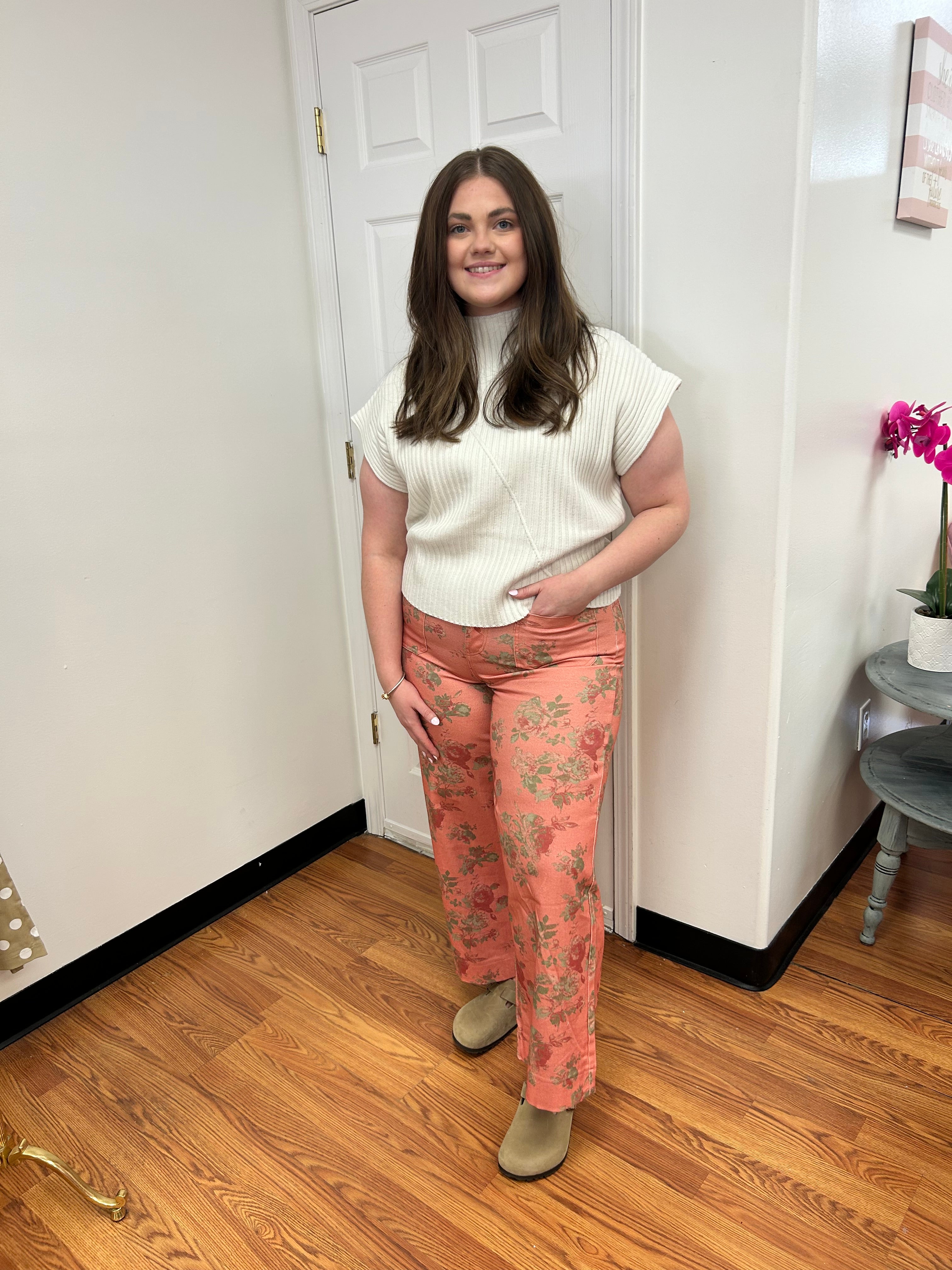 Floral Denim Jeans by Entro