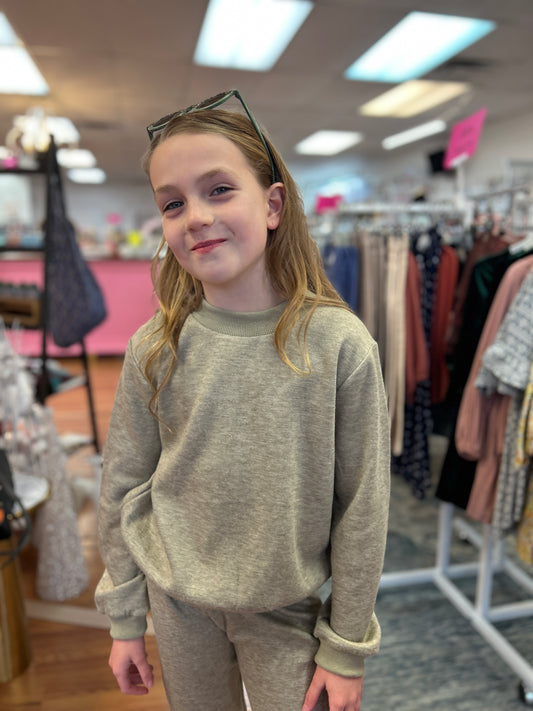 Vignette Girls Pewter Metallic Sweatshirt