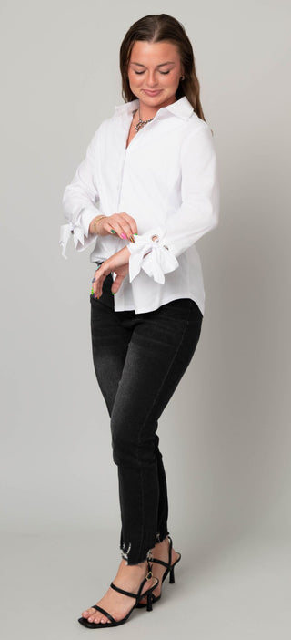 Bow Tie Cuff Blouse