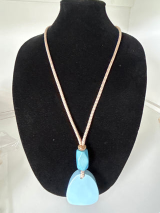 Ladies Adjustable Corded Geometric Statement Necklace