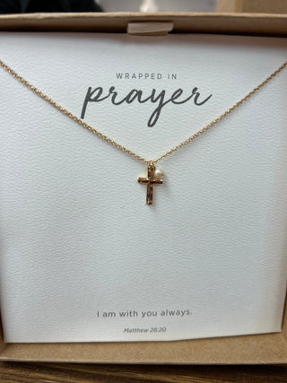 Beveled Dainty Cross Necklace by Demdaco - All About Me Boutique