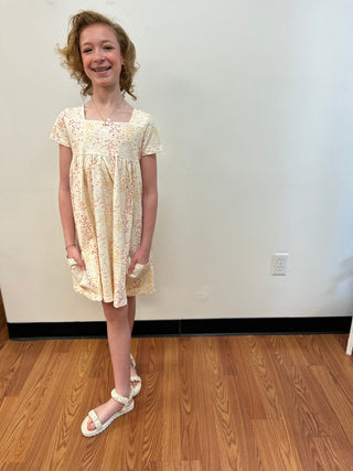 Vig Rylie Spring Floral Cap Sleeve Dress - All About Me Boutique