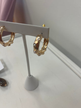 MK - Gold Hoops with Pearls - All About Me Boutique