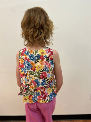 S&S Tween Girls Floral Sleeveless Top - All About Me Boutique