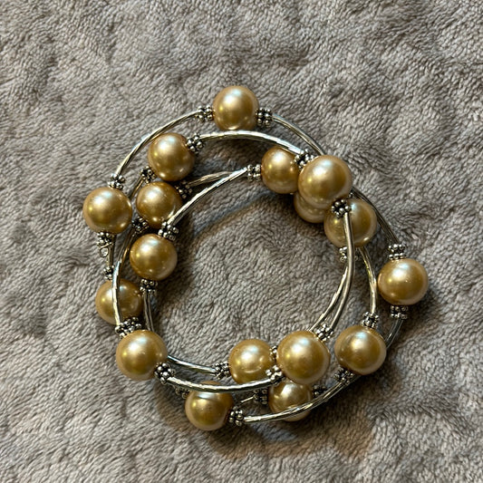 SL - Silver and Bead Endless Wrap Bracelet
