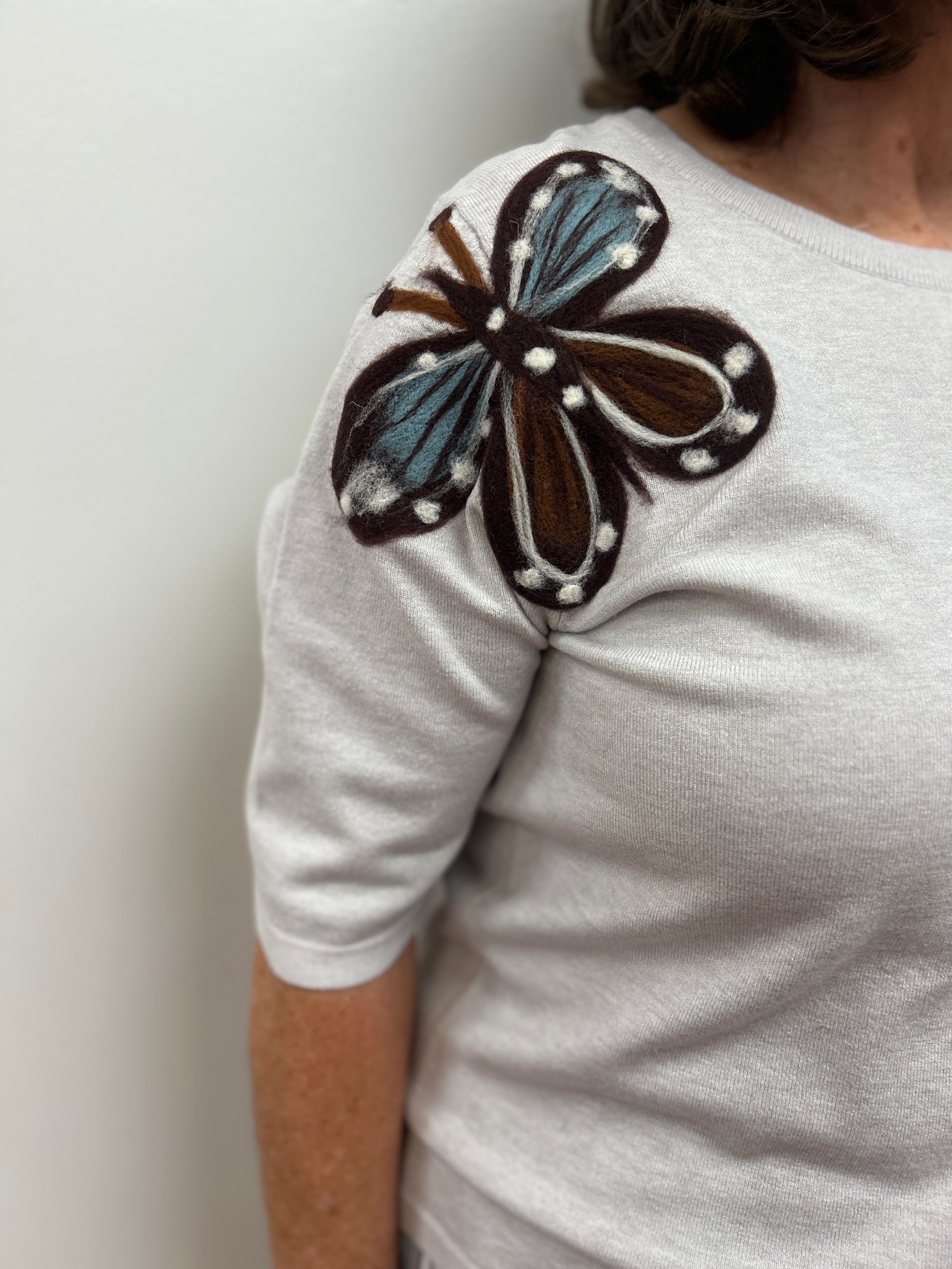 Butterfly Appliqué Sweater by Aaeda