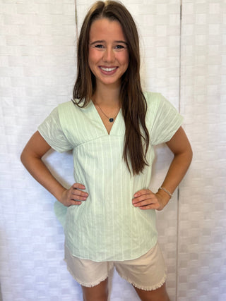 Vignette Mint Green Blouse - All About Me Boutique