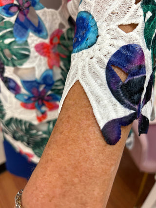 Adore Floral Lace Blouse - All About Me Boutique
