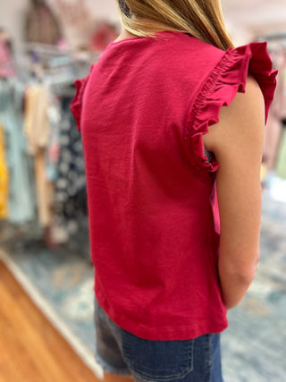 Mayoral Girls Eyelet Trim Sleeveless Top