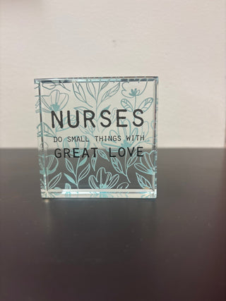Ganz Printed Glass Sentiment Blocks - All About Me Boutique