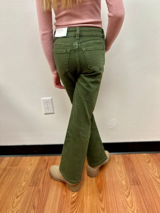 KanCan Girls Olive High Rise Flare Jeans - All About Me Boutique