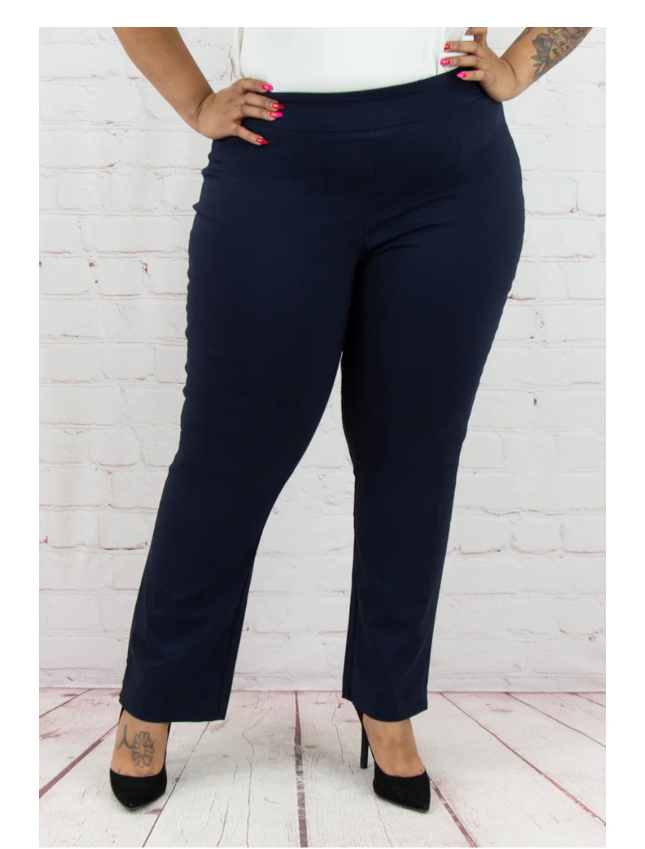 navy pull on pant