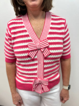 Bow Cardigan Top by Pixie + Ivy - All About Me Boutique