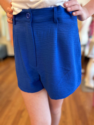 Girls Cobalt Blue Airflow Shorts by Molly Bracken - All About Me Boutique