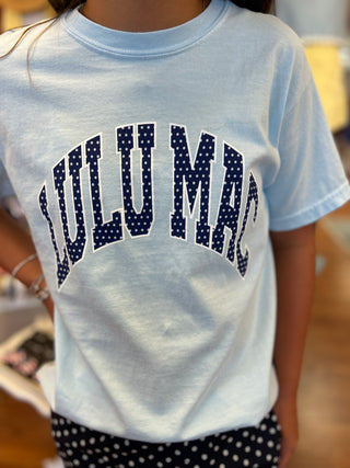 Lulu Mac Girls Chambray Polka Dot Tee