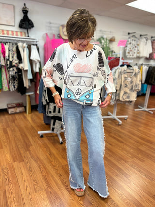 Judy Blue wide leg jean for women, retro style high rise denim comfortable and trendy