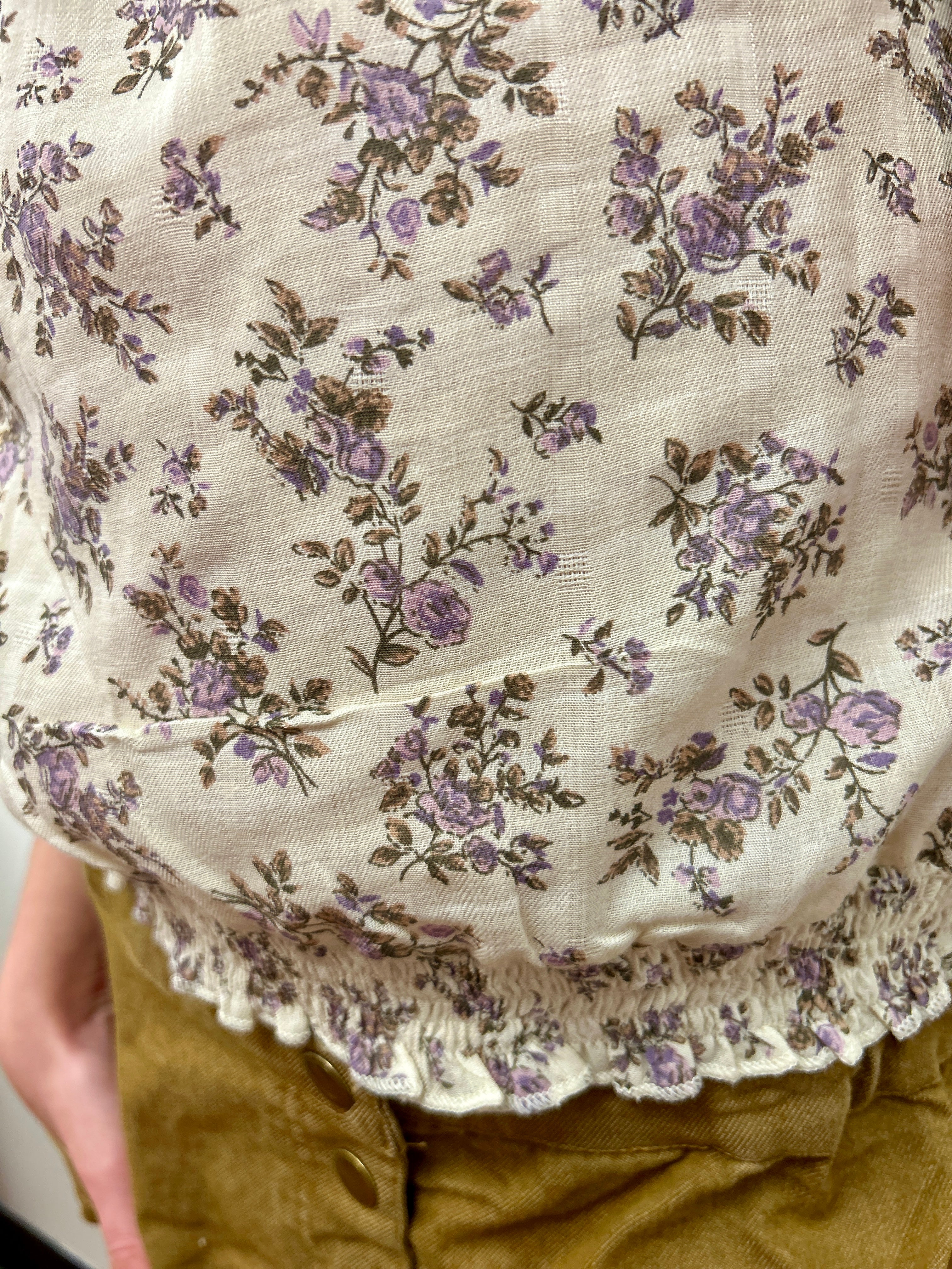 Vignette Girls Peasant Top - Floral Smocked