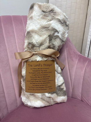 DI Faux Fur Inspirational Patch Throw - All About Me Boutique
