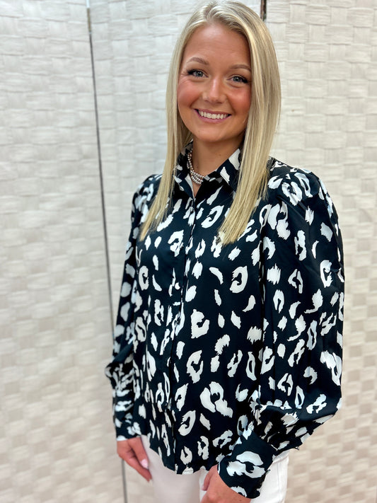 Animal Vibes Blouse by Umgee