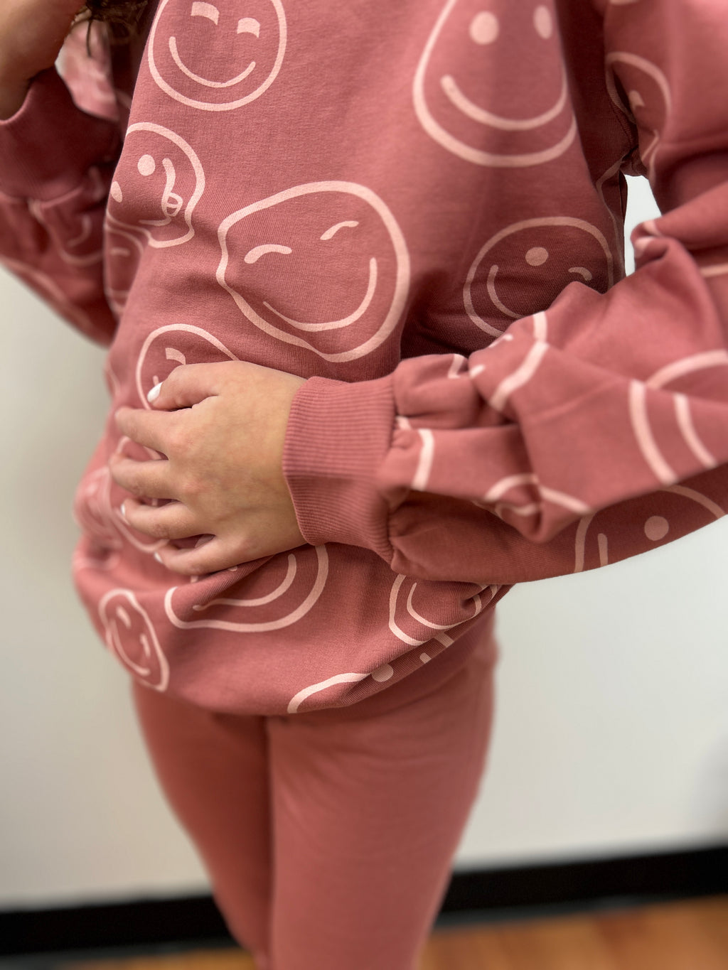 Minymo Girls Long Sleeve Smiley Sweatshirt